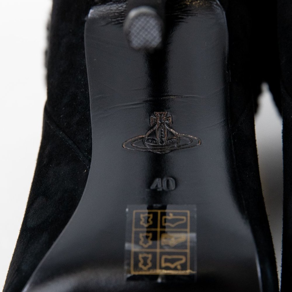 Vivienne Westwood Anglomania 10 Suede Boots Black - Picture 11 of 14